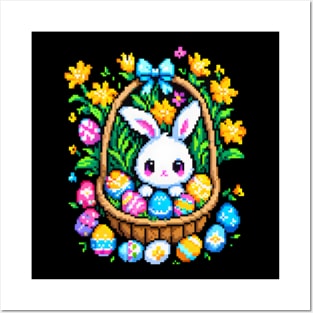 Easter Bunny & Basket Posters and Art